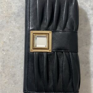 Michael Kors Black Wallet with Gold Detail